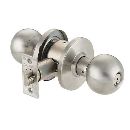 CAL-ROYAL Grade 2 Cylindrical Lock, 04-Communicating, BA-Lever, Round Rose, Satin Stainless Steel, 2-3/4 Inch BA04-32D